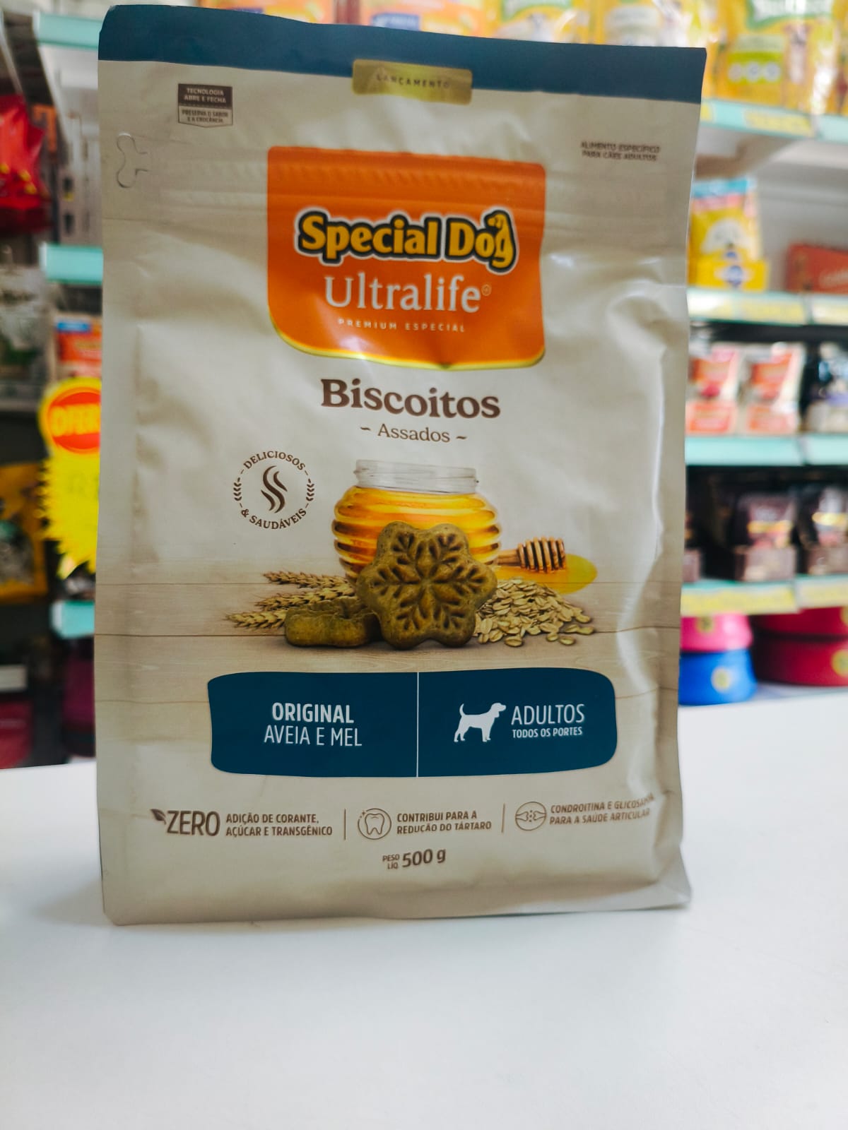 Special dog adulto Ultralife biscoitos assados aveia e mel