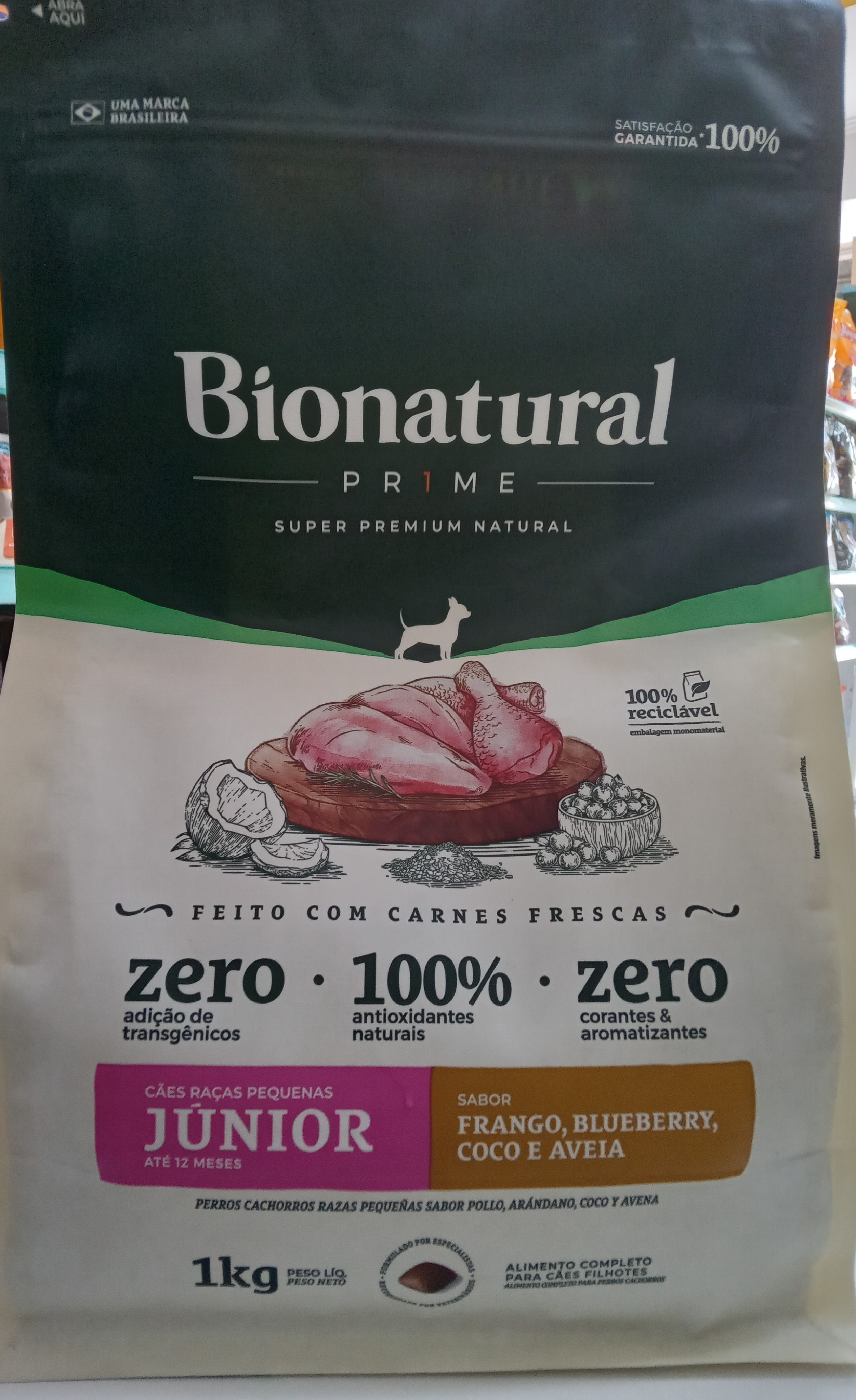 Bionatural Prime Frango, Blueberry, Coco e Aveia