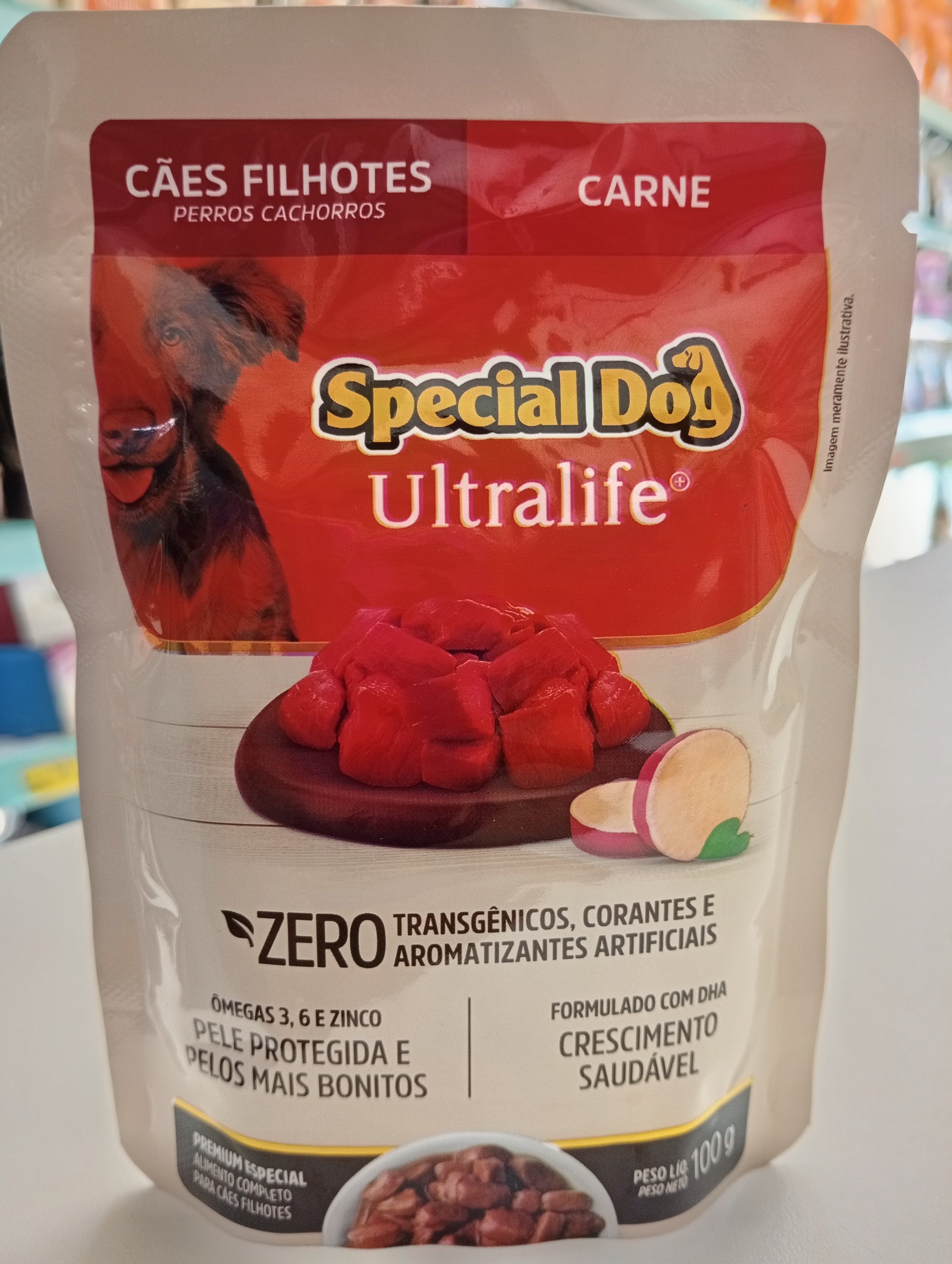 Sachê Special Dog Ultralife Cães filhotes Carne -100g