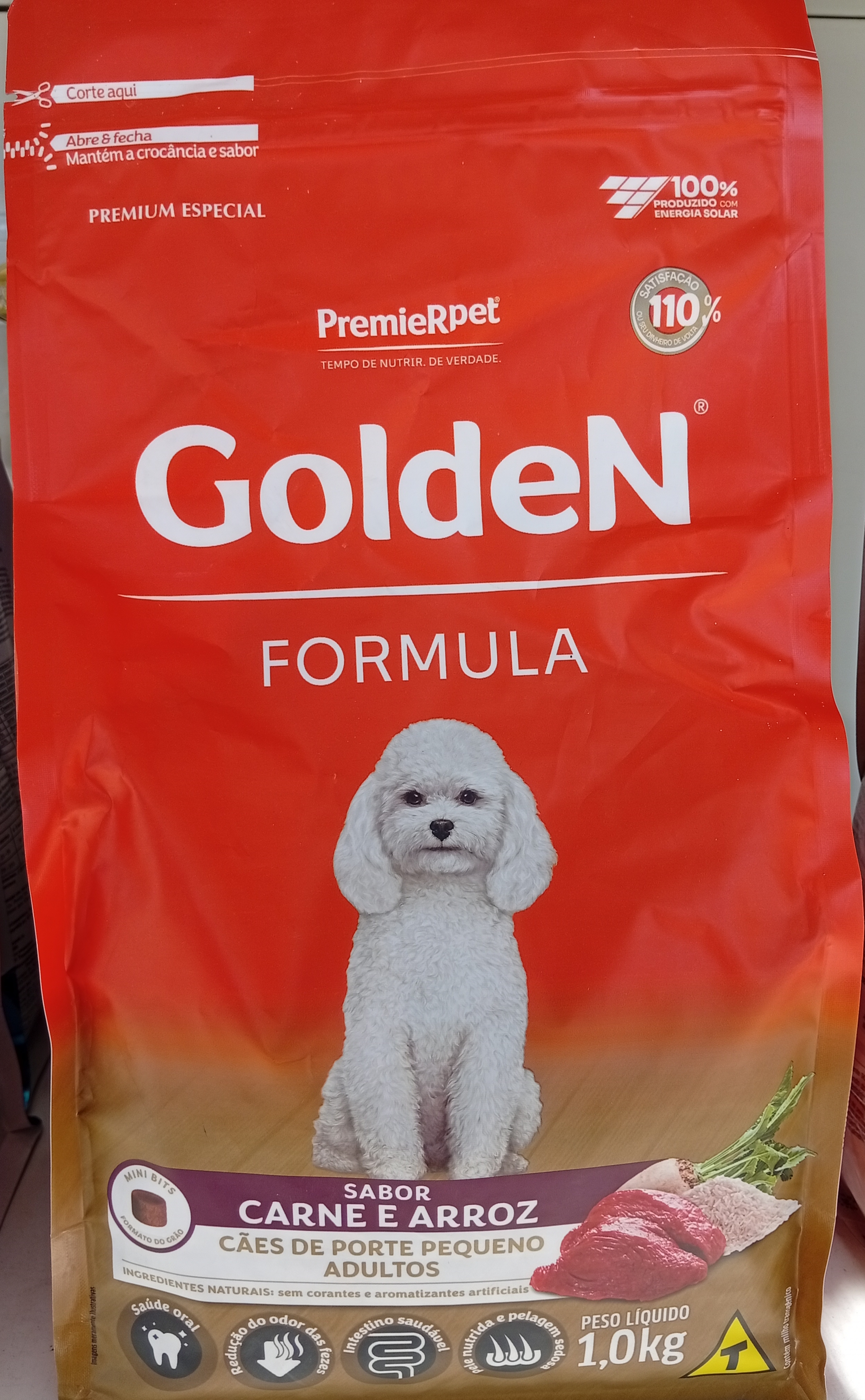 Ração Golden Fórmula Cães Adultos Porte Pequeno Carne e Arroz 1kg