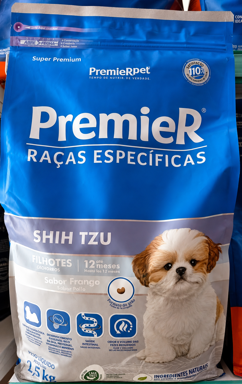 Ração Premier Raças Específicas Filhotes Shih Tzu Frango - 2,5kg