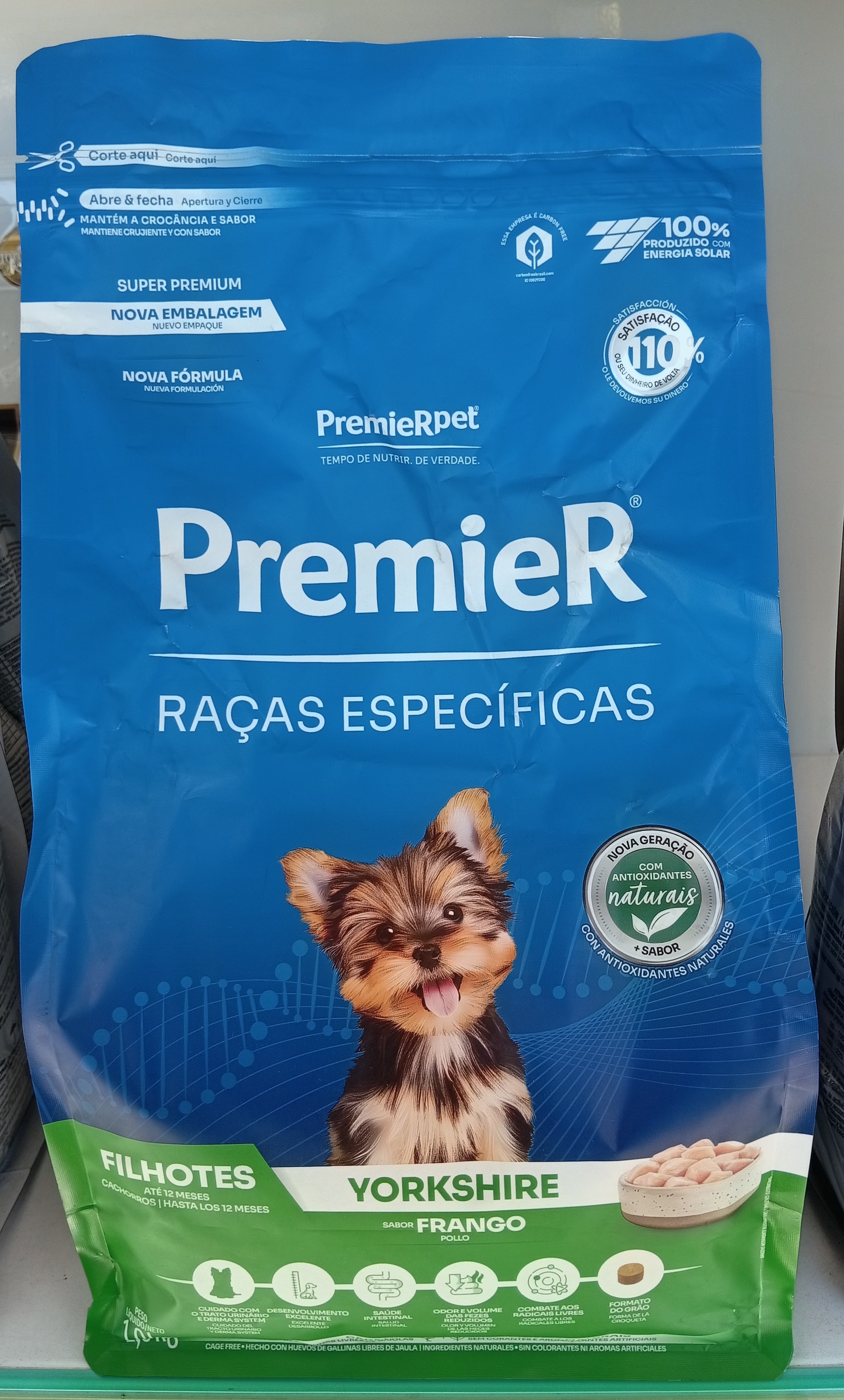 Ração Premier Filhotes Raças Específicas Yorkshire Frango 1kg