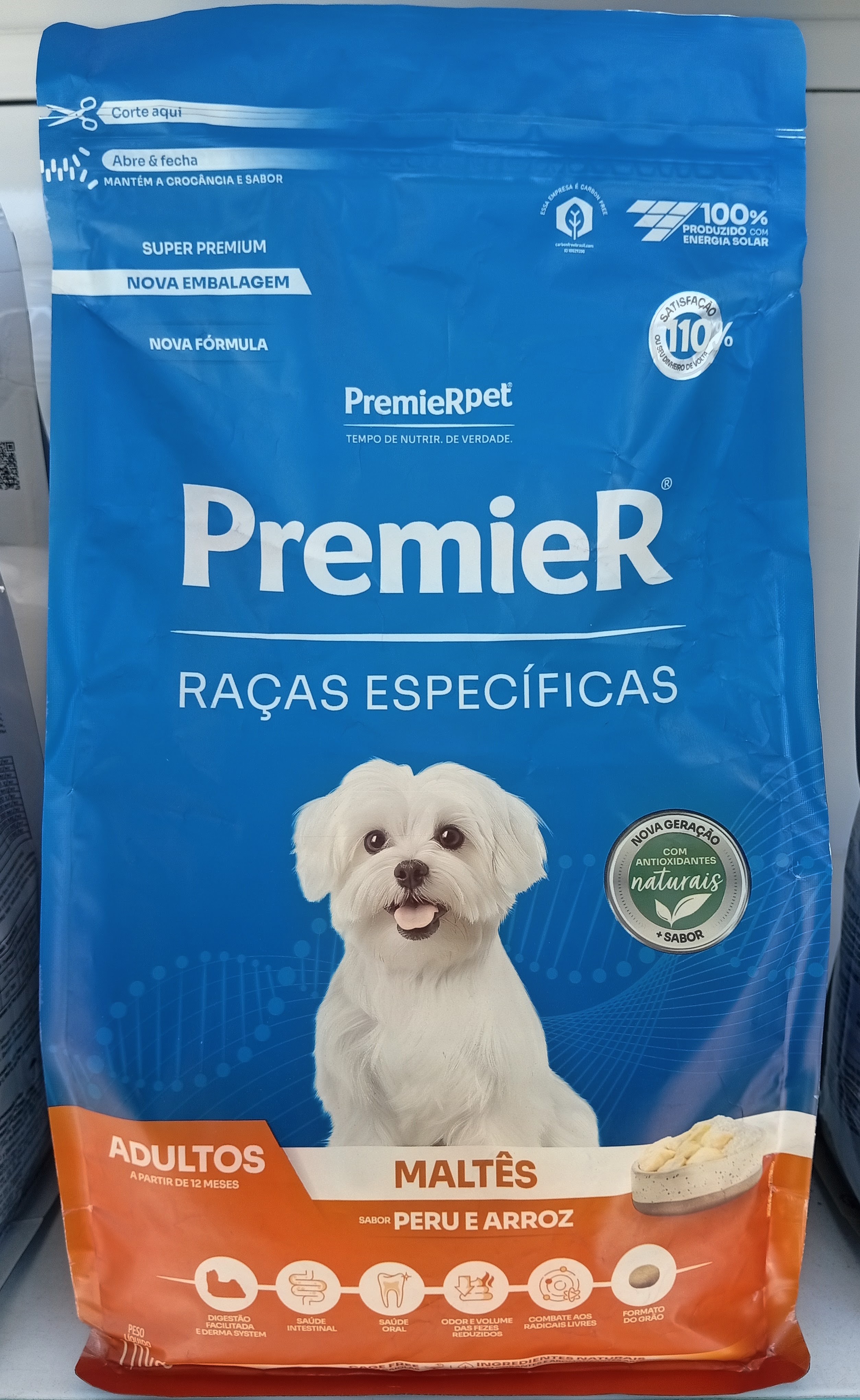 Ração Premier Adultos Raças Específicas Maltês Peru e Arroz 1kg