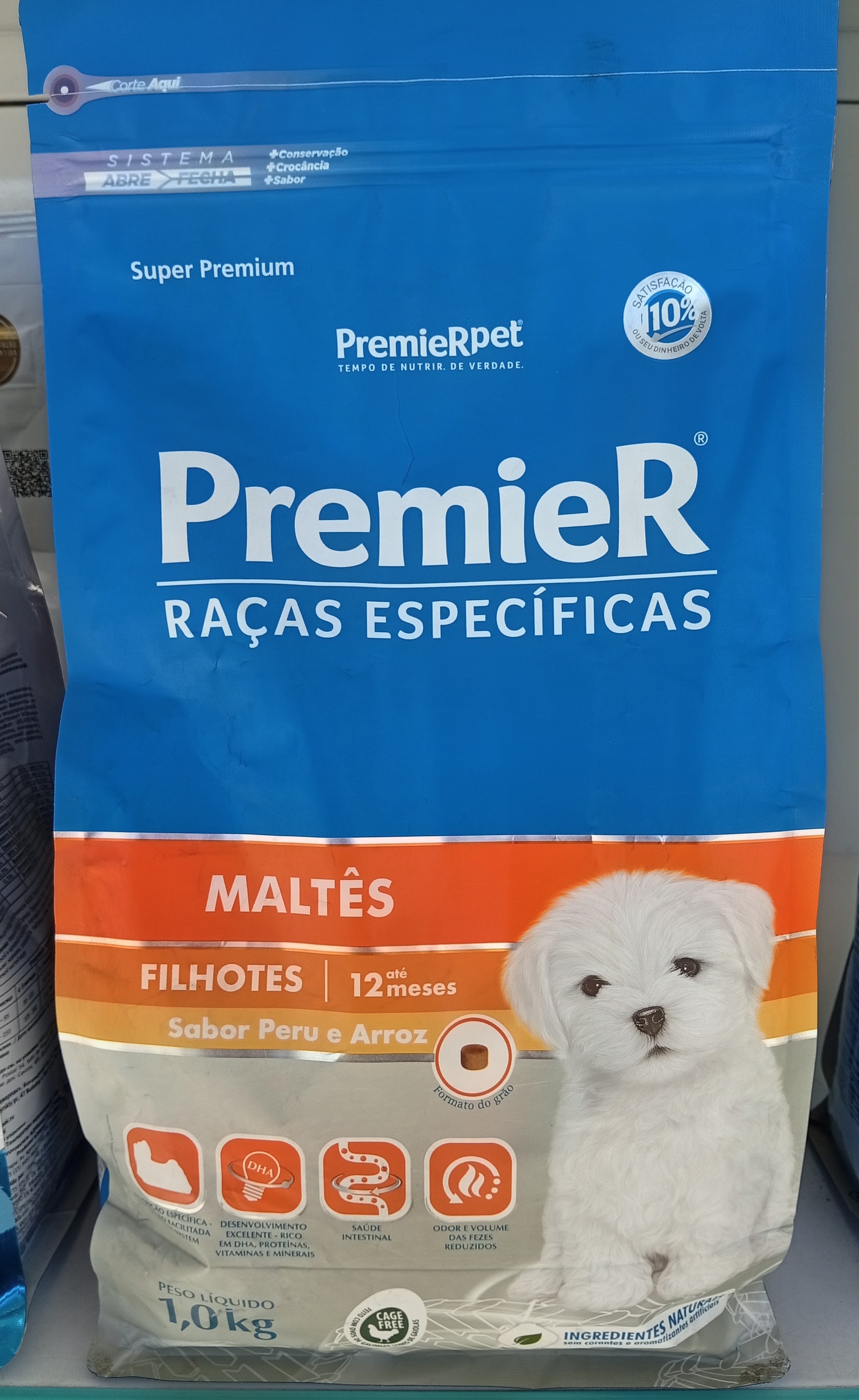 Ração Premier Filhotes Raças Específicas Maltês Peru e Arroz 1kg
