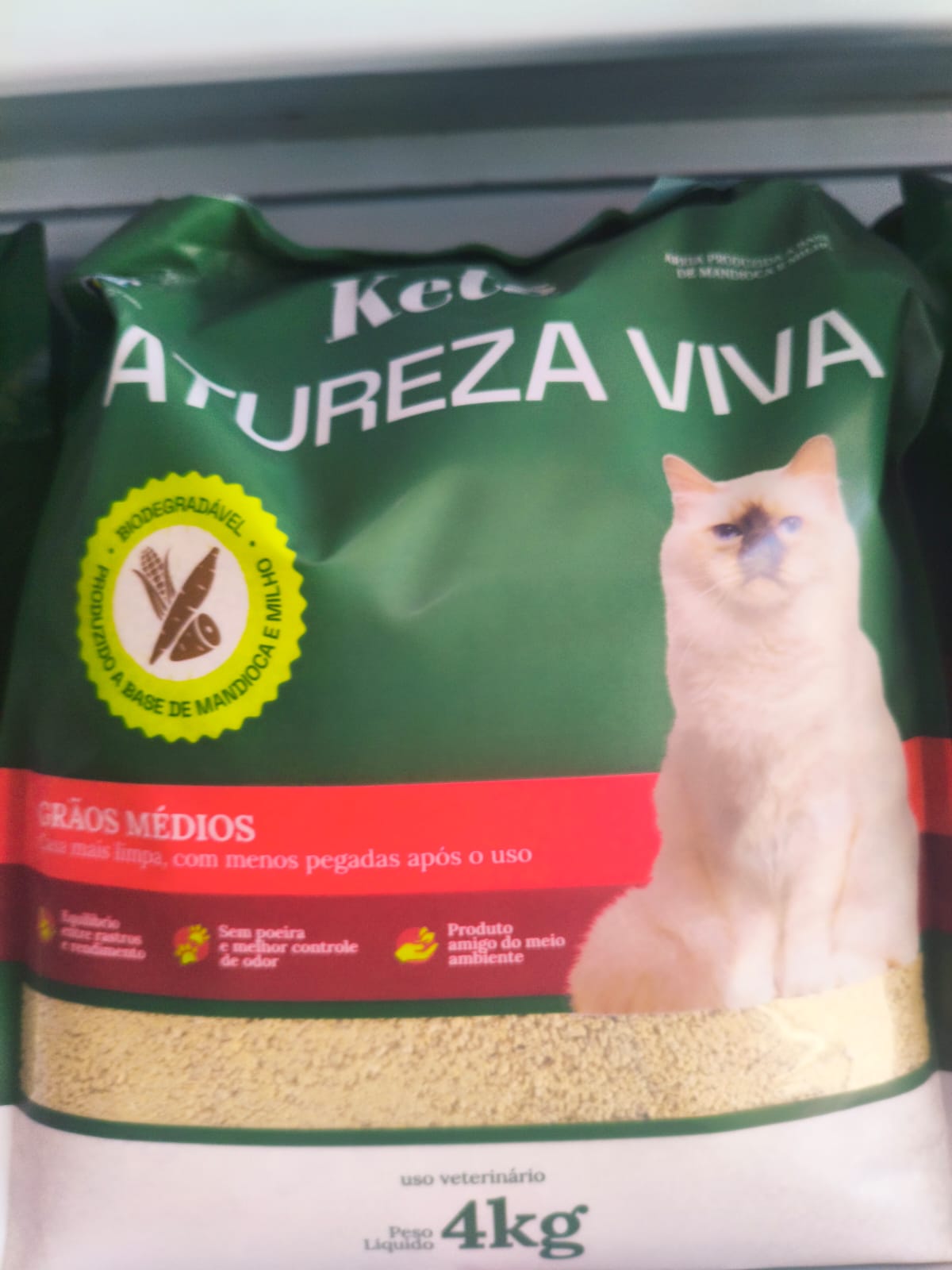 Kets Natureza Viva Biodegradavel graos medios 4kg