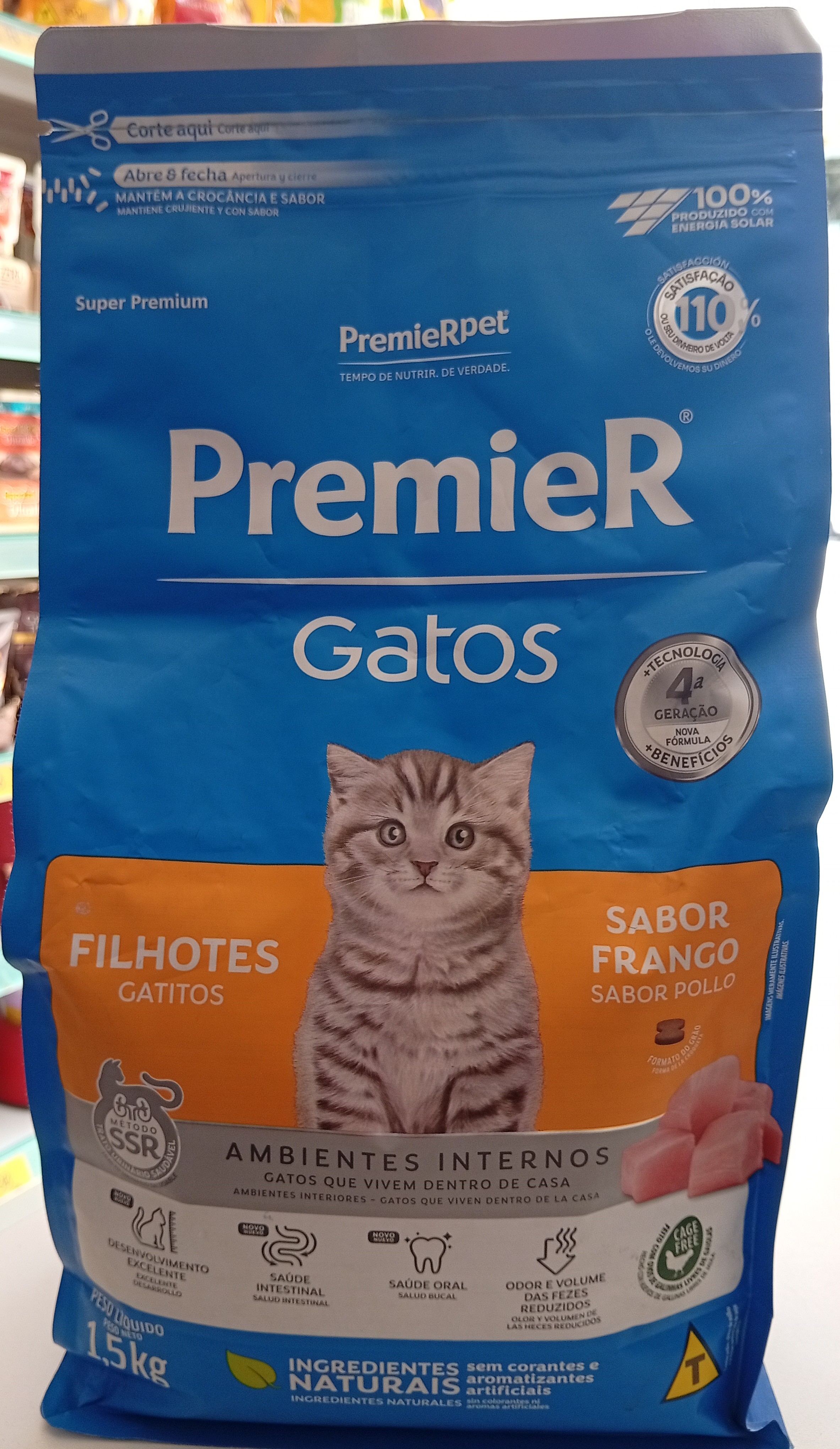 Ração Premier Gatos Filhotes Frango 1.5kg