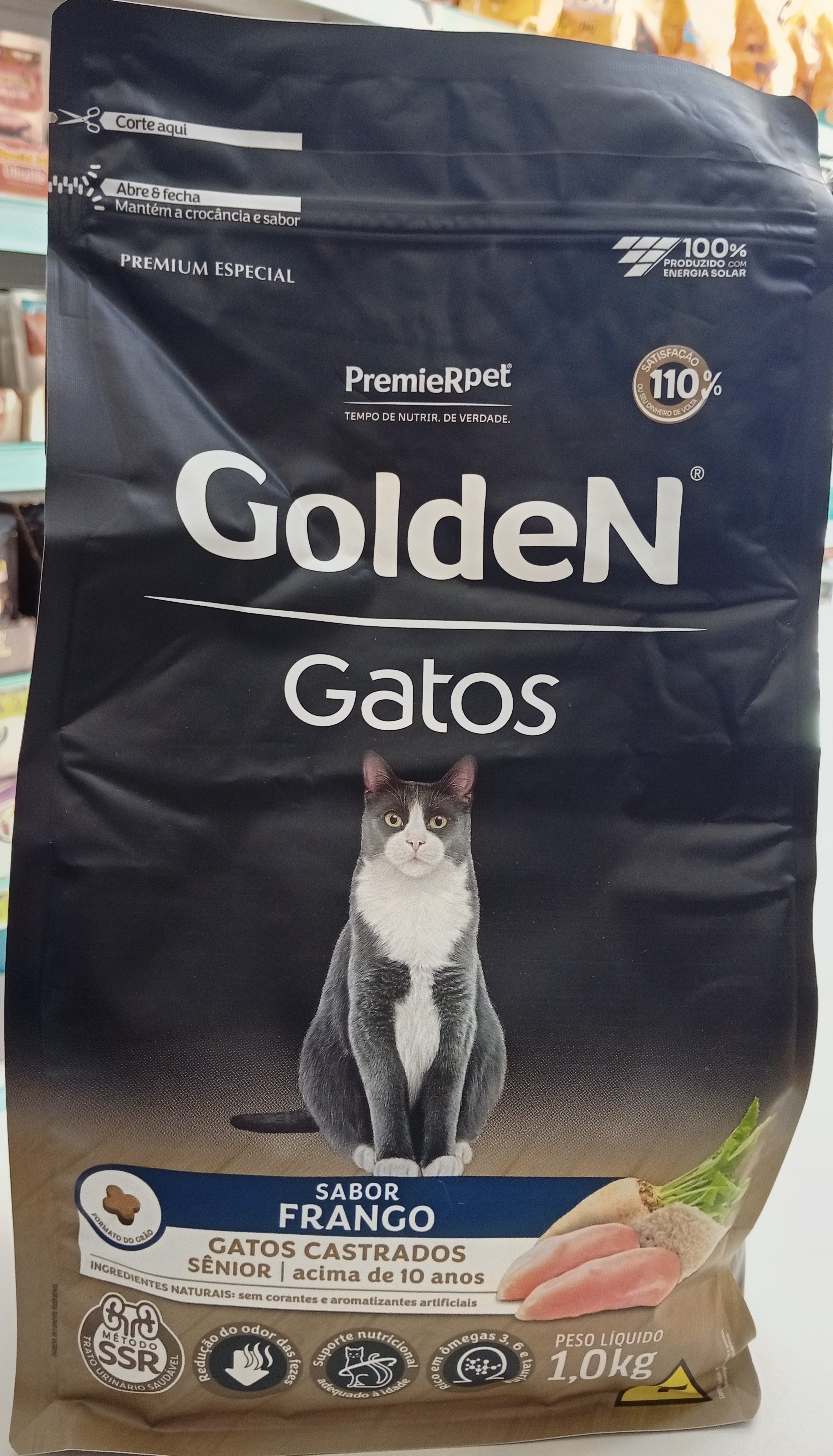 Ração Golden Gatos Castrados Sênior Frango 1kg