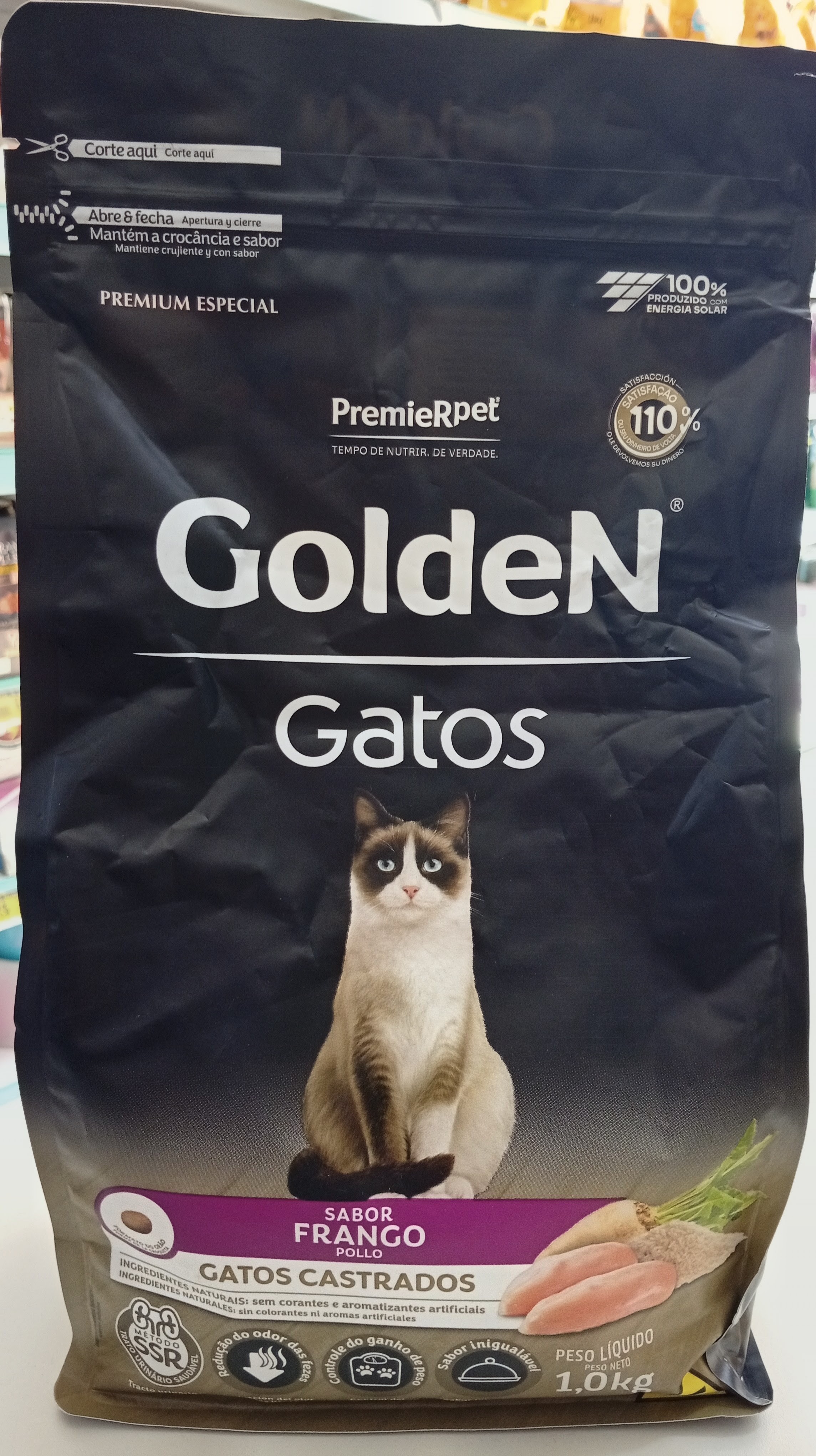 Ração Golden Gatos Castrados Frango 1kg