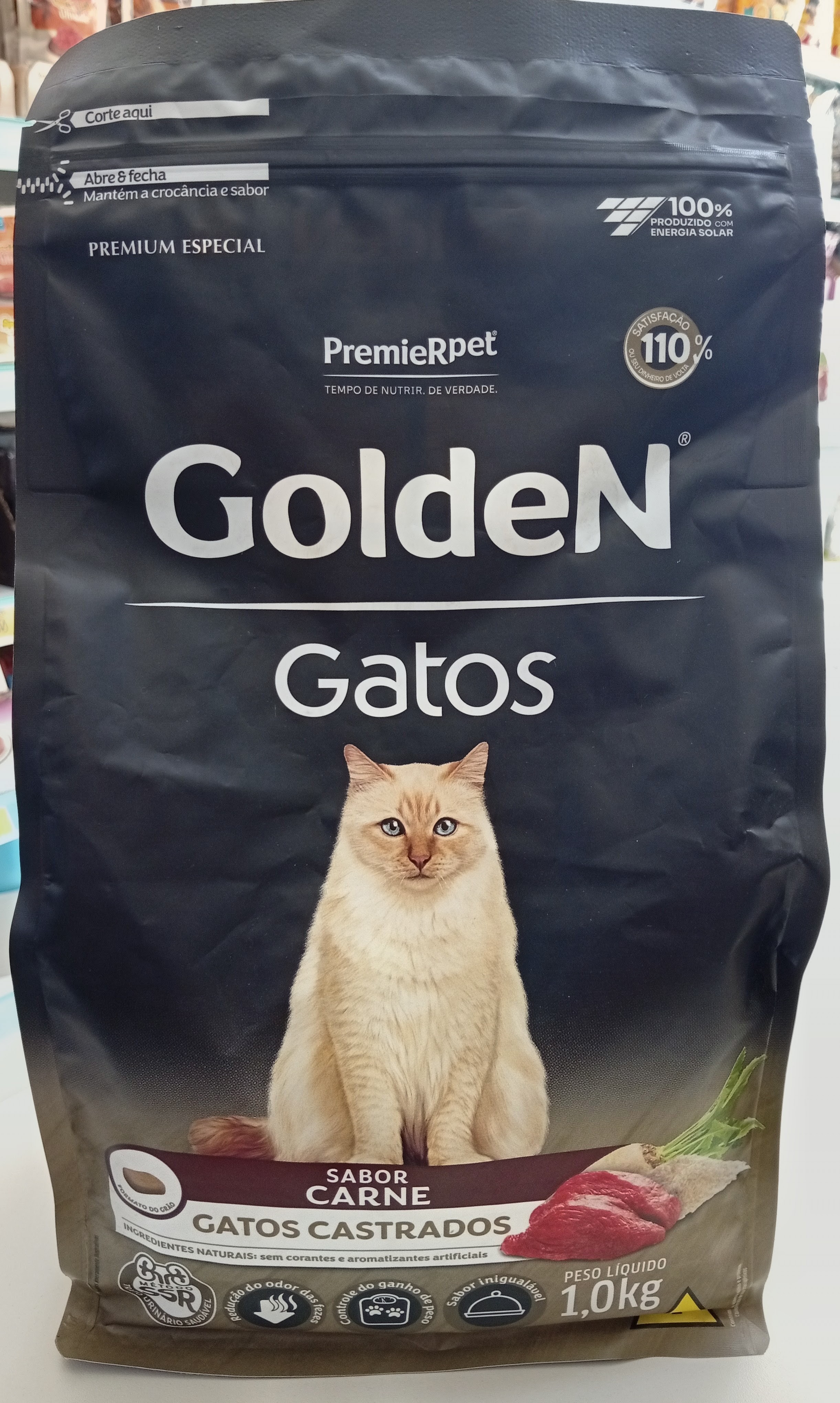 Ração Golden Gatos Castrados Carne 1kg
