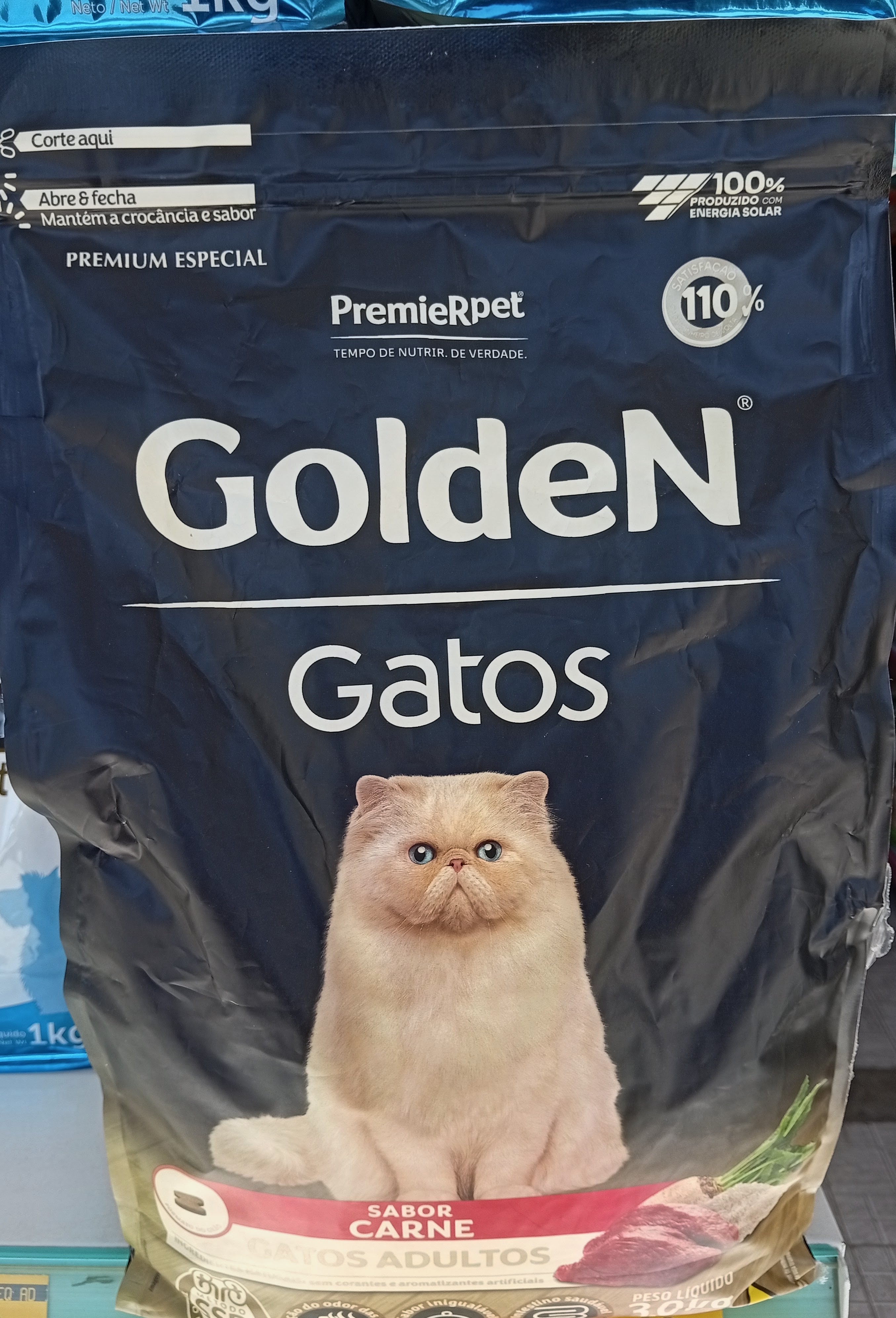 Ração Golden Gatos Adultos Carne 3kg