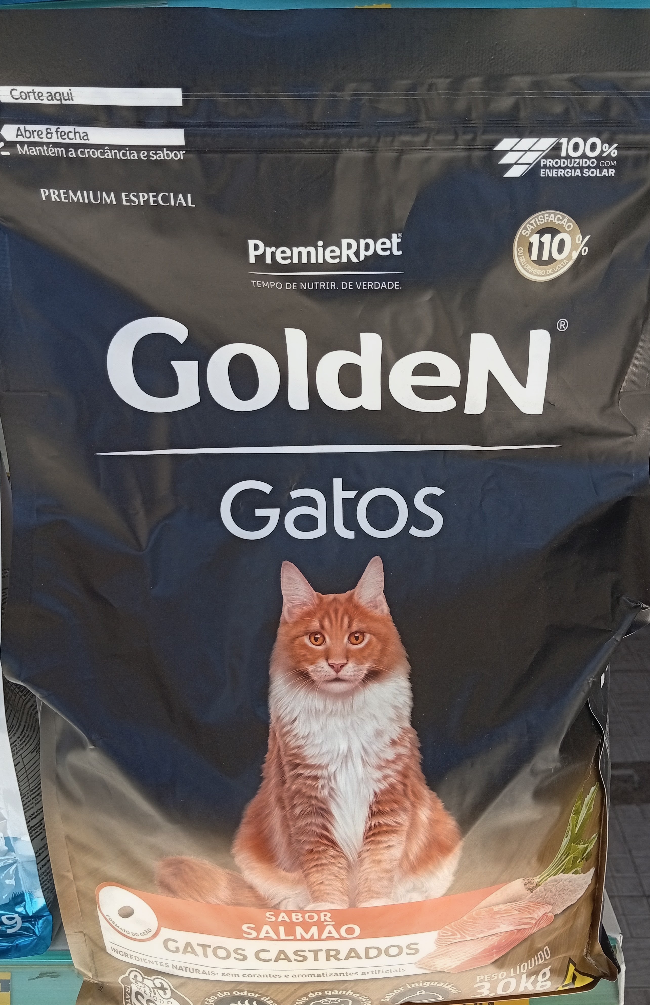 Ração Golden Gatos Castrados Salmão 3kg