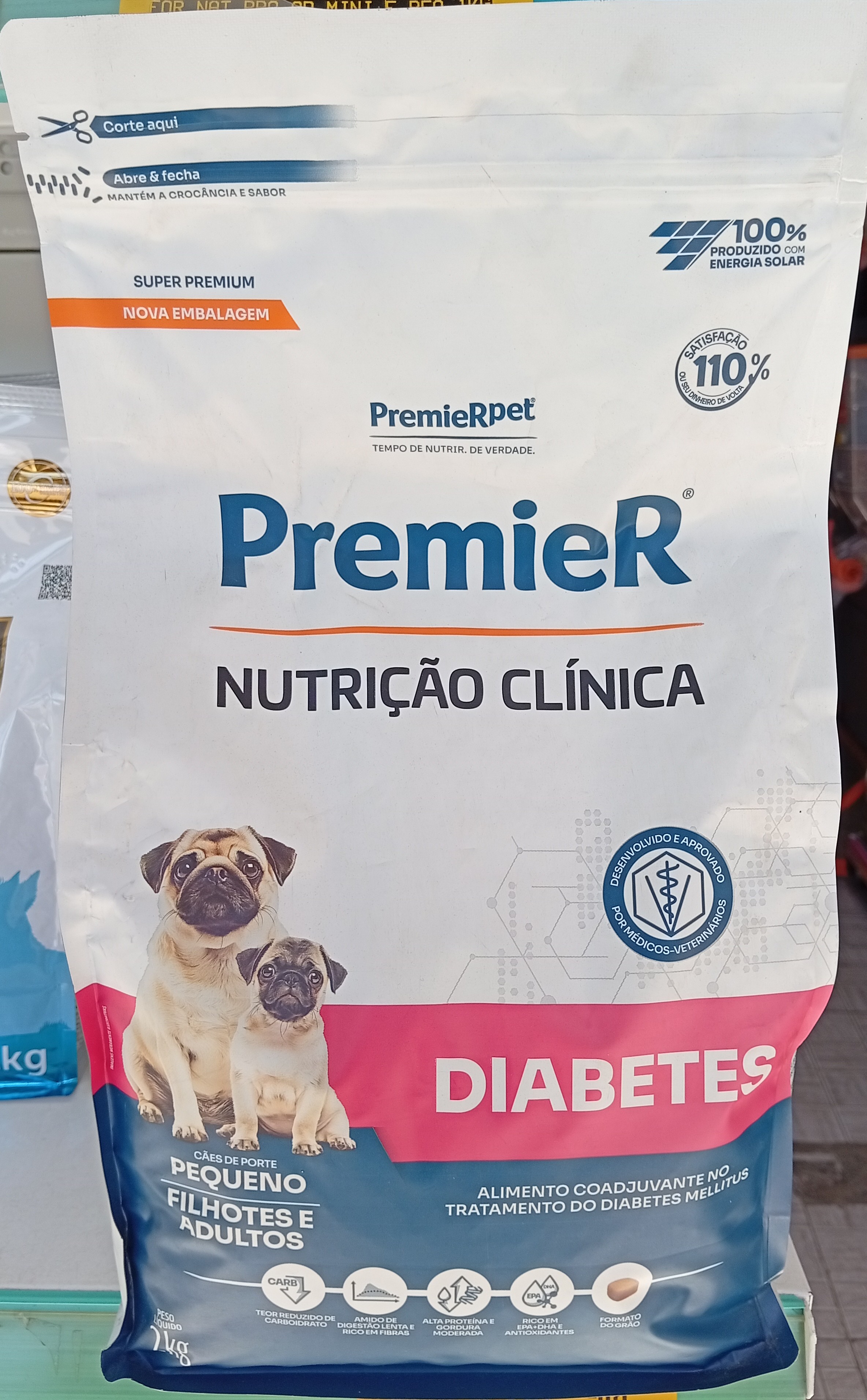 Premier Nutrição Clínica Diabetes Filhotes e Adultos Porte Pequeno 2kg