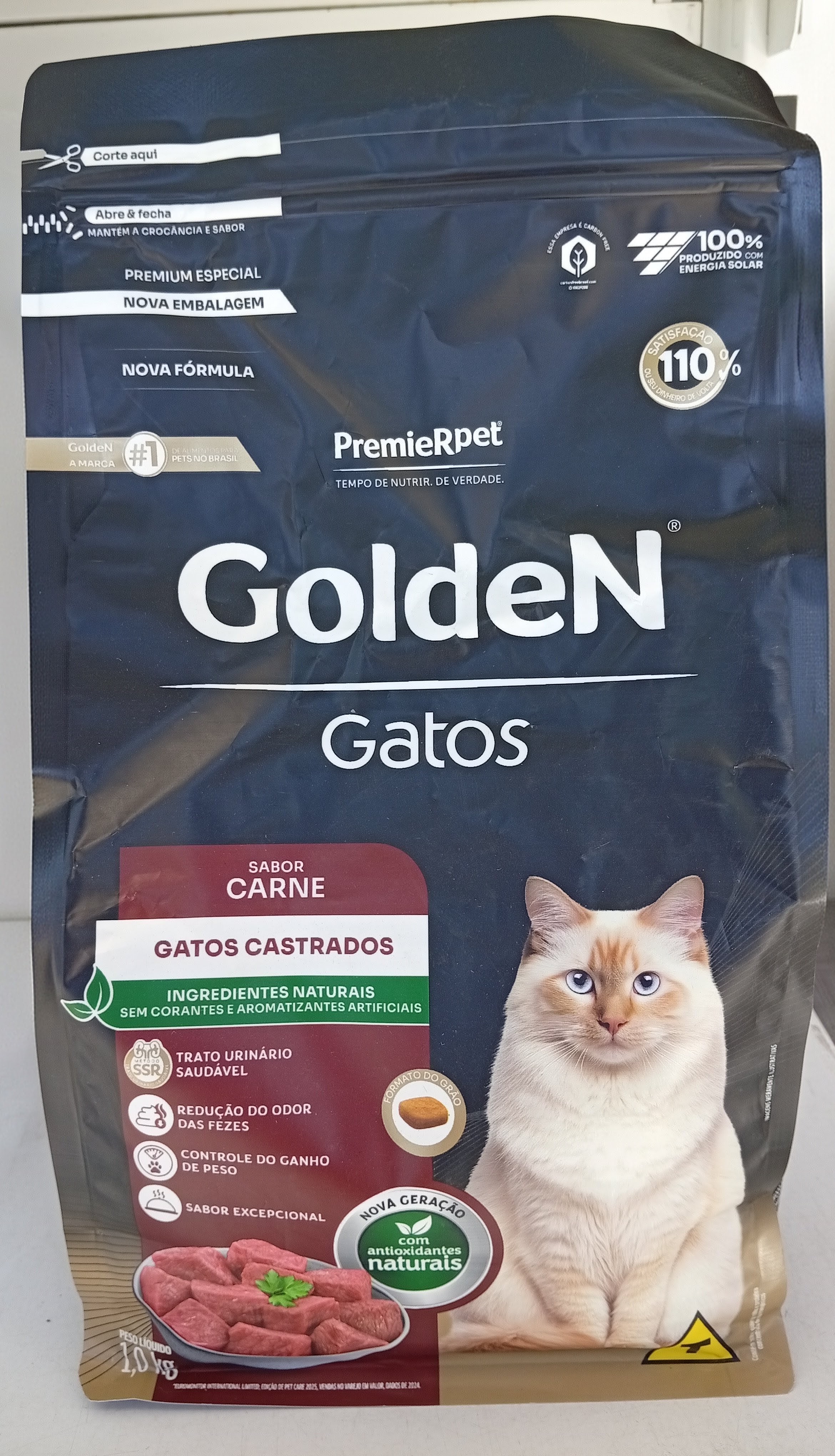 Ração Golden Gatos Castrados Carne 1kg