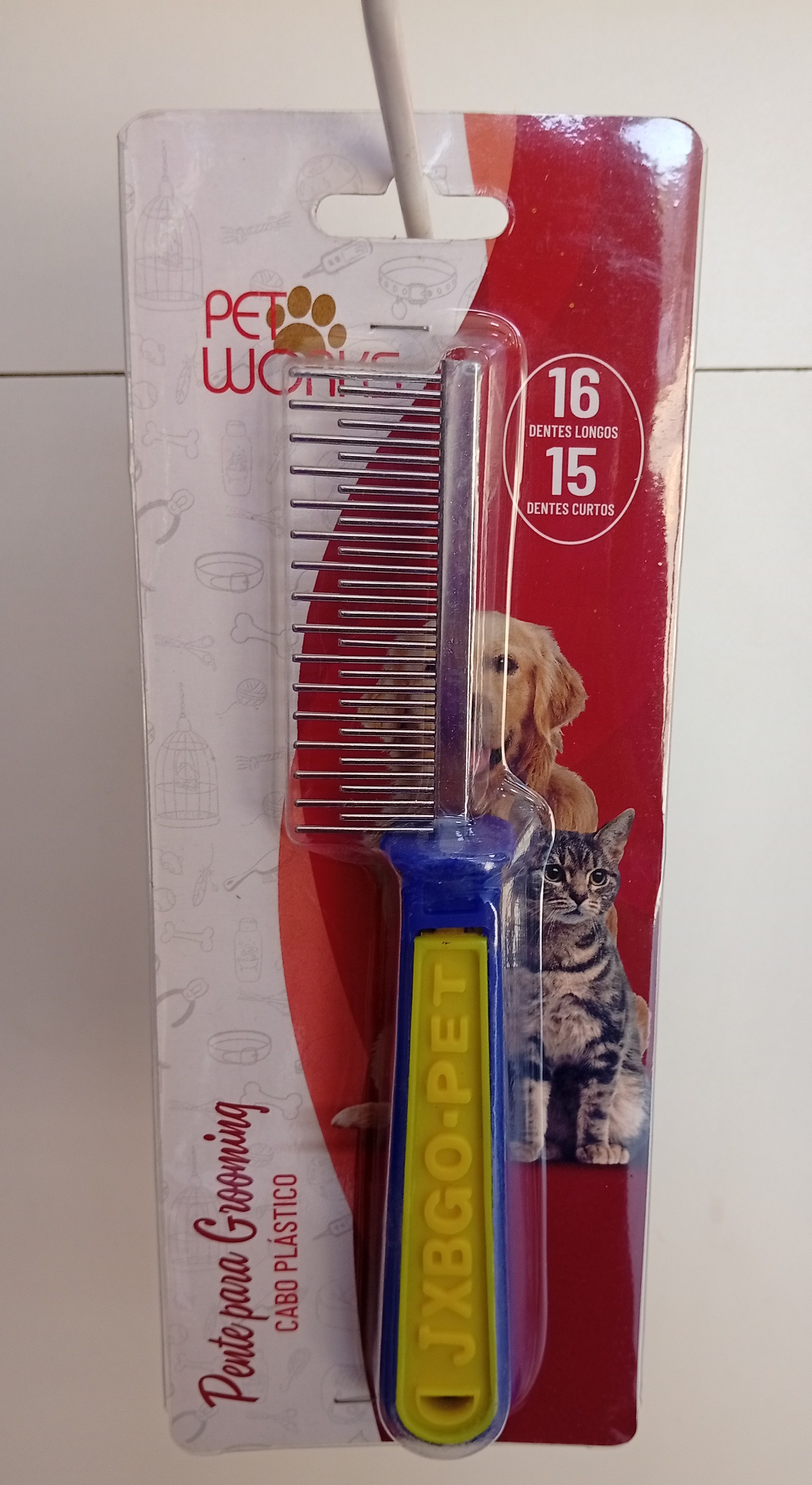 Pente para Grooming Cabo Plástico