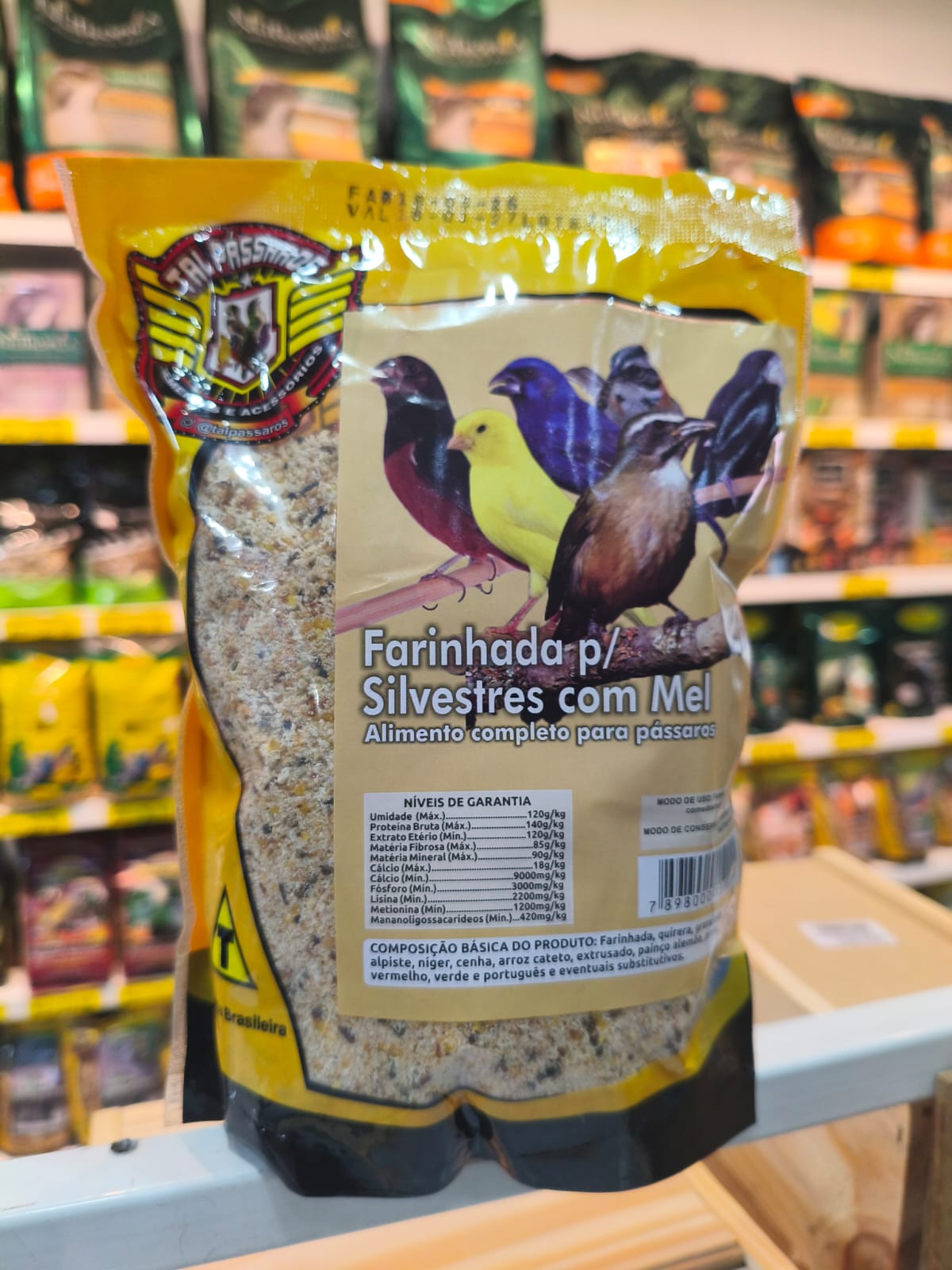 Tal Passaros Farinhada p/ Silvestes com mel
