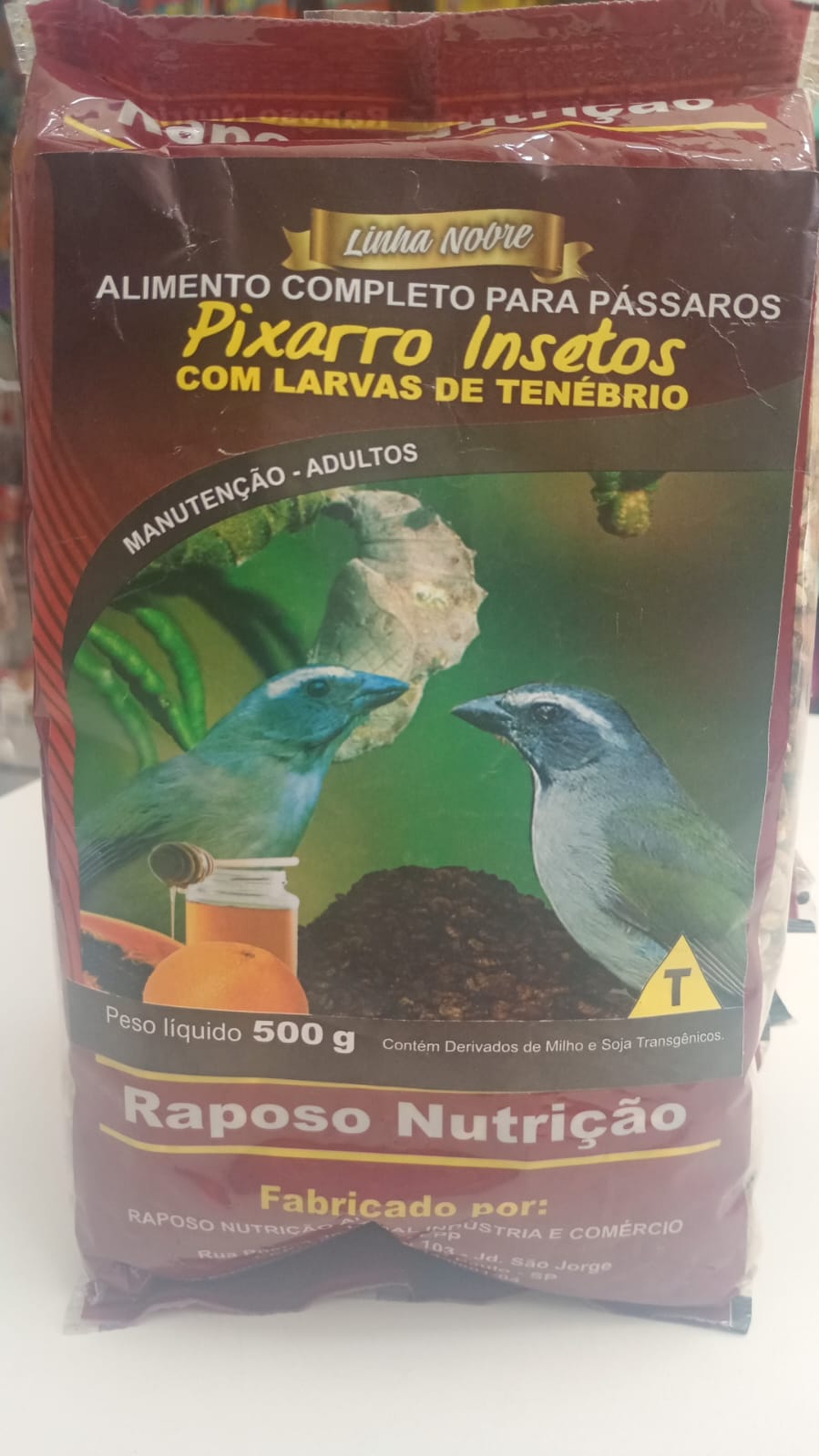 PIXARRO INSETOS COM LARVAS DE TENEBRIO 500G